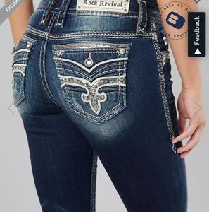 Rock Revival Eilis Easy Boot Jeans 34x36 NEVER WORN